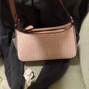 Guess Pink Monogram Crossbody Bag